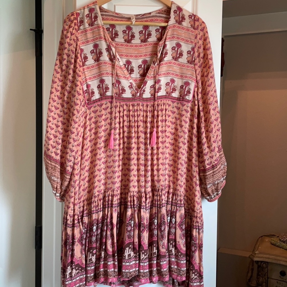 SOLD. Spell sunset roads boho mini dress